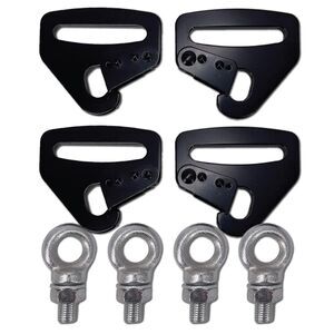 4PCS Quick Release Mount Kits  2 Inch Racing Harness 4 & 5 Point Universal ATV